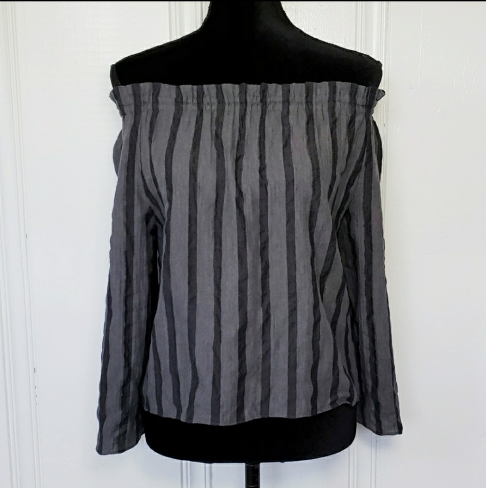 💞Nico Nicholson & Nicholson Off-Shldr Striped Top